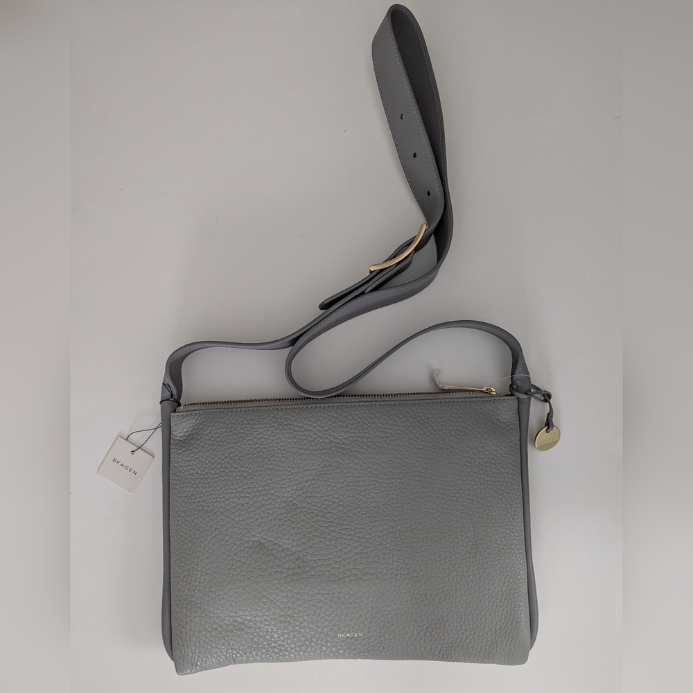 Skagen Anesa XBody Leather Bag - Light Ash Gray NWT